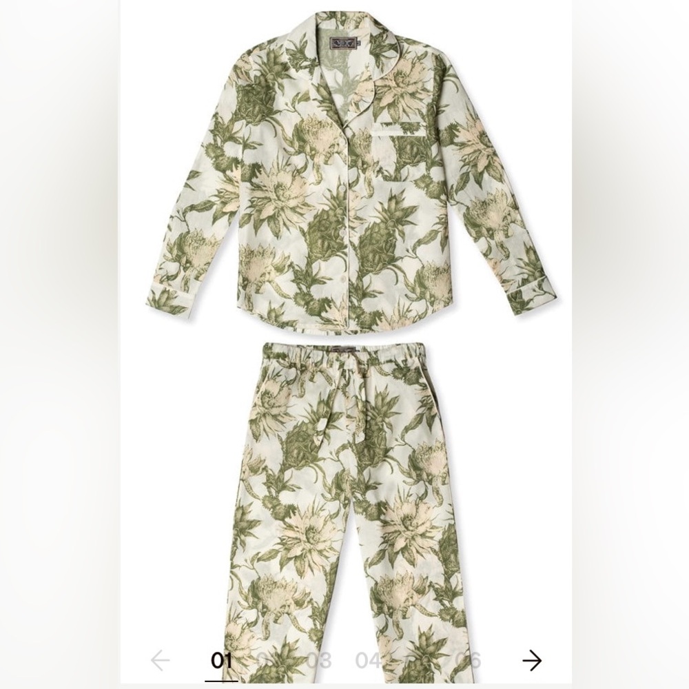 💥PRICE DROP💥 NIGHT BLOOM CREAM GREEN-TOP ONLY